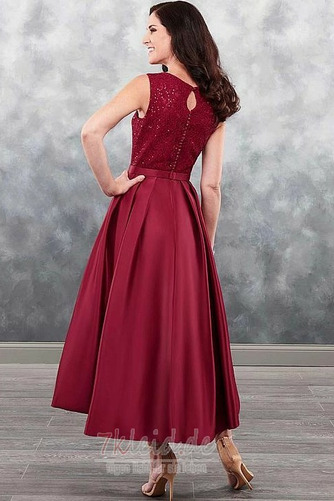 Hoch Überdachte Bateau Elegant Mit Jacke Jahr 2019 Brautmutterkleid - Seite 2