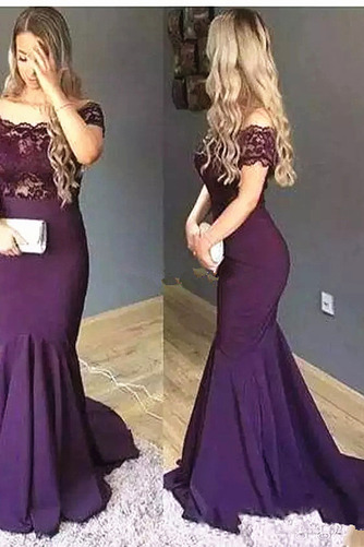 Brautmutterkleid Lange Spitzen-Overlay Elegant Mittelgröße Wickeln Sie die Rotatorenmanschette - Seite 1