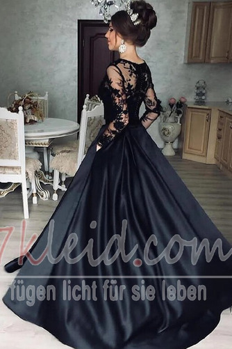 Abendkleid Lange Ärmel Formell A-Linie Juwel Durchsichtige Ärmel - Seite 2