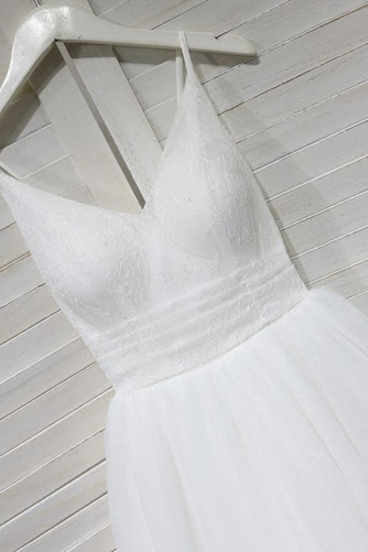 Brautkleid Tüll bandage Natürliche Taille Wadenlang Ärmellos Swing - Seite 3