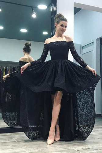 Abendkleid Spitze Asymmetrisch Asymmetrisch Hoch Niedrig Glamouröse - Seite 1