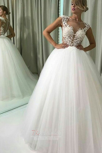 Brautkleid Applike Sexy Birneförmig Bodenlang Jahr 2019 Natürliche Taille - Seite 1