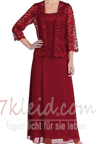 Brautmutterkleid Herbst Knöchellang Chiffon Spitze Natürliche Taille - Seite 13