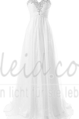 Abendkleid A-Linie Chiffon Mittelgröße Bördeln Bodenlang Rücken Schnürung - Seite 3