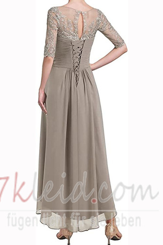 Brautmutterkleid Herbst Chiffon Natürliche Taille Stealth Ärmel Asymmetrisch - Seite 2