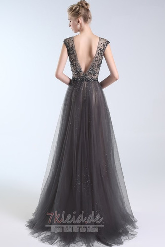 Elegant Bördeln Mehrschichtige Ärmellos Rückenfrei Tüll Ballkleid - Seite 2