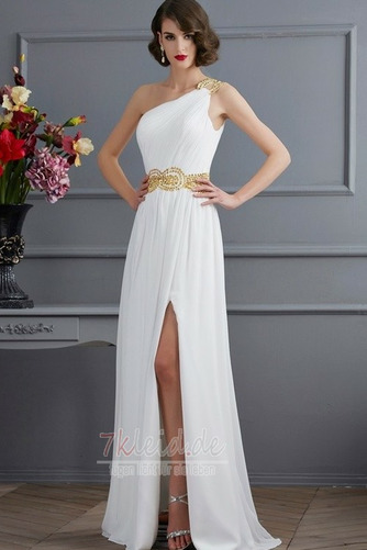 Vorne Geschlitzt Natürliche Taille Ärmellos Elegant Sweep Zug Ballkleid - Seite 1