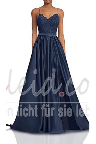 Abendkleid A-Linie Oberschenkel-Hoch Geschlitzt Satin bandage - Seite 11