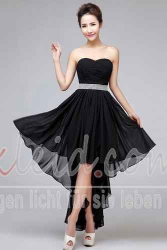 Cocktailkleid Asymmetrisch Ärmellos Asymmetrisch Drapierung Rücken Schnürung - Seite 3