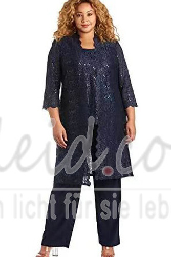 T-Shirt Spitze Jahr 2019 Spitzen-Overlay Schaufel Chiffon Brautmutterkleid - Seite 14