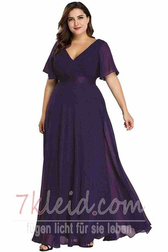 Abendkleid Winter Apfelförmig Jahr 2023 A-Linie Chiffon Elegant - Seite 8