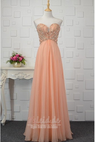 Bördeln Rückenfrei Elegant Herz-Ausschnitt A-Linie Abendkleid - Seite 1