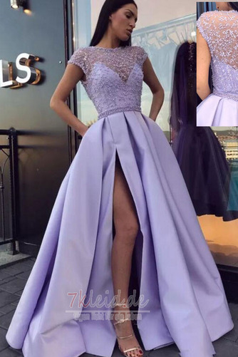 Gekappte Ärmel Natürliche Taille Jahr 2019 Klassiker Ballkleid - Seite 1