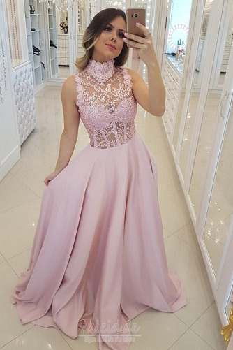 Jahr 2019 Ärmellos Lange Applike Hoher Kragen Sexy Ballkleid - Seite 1