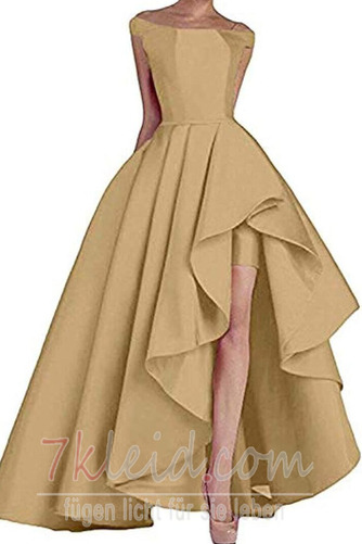 Ballkleid Schulterfrei Asymmetrisch Natürliche Taille Romantisch - Seite 11