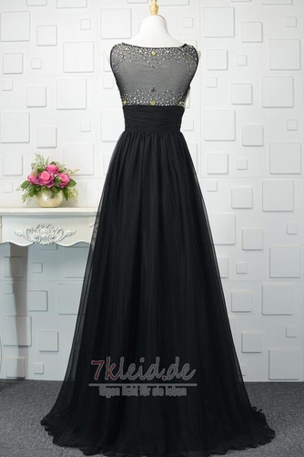 Ärmellos Natürliche Taille Durchsichtige Rücken Chiffon Abendkleid - Seite 7