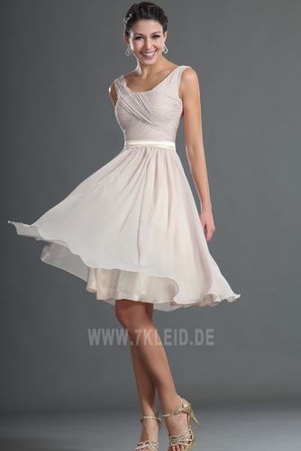 Informell Schaufel Outdoor Falte Mieder Sommer Chiffon Abendkleid - Seite 4