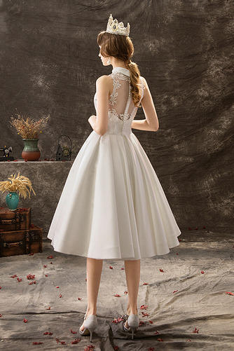 Brautkleid Frühling Hoher Kragen Durchsichtige Rücken Swing Elegant - Seite 2