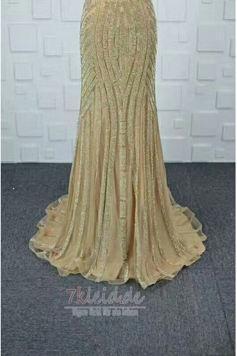 Schmuck dekorativ Mieder Sternenhimmel Sommer Ärmellos Tüll Abendkleid - Seite 5