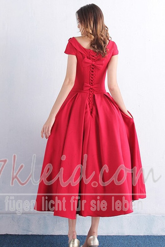 Abendkleid A-Linie Kurze Ärmel Rücken Schnürung Blume Schlicht - Seite 2