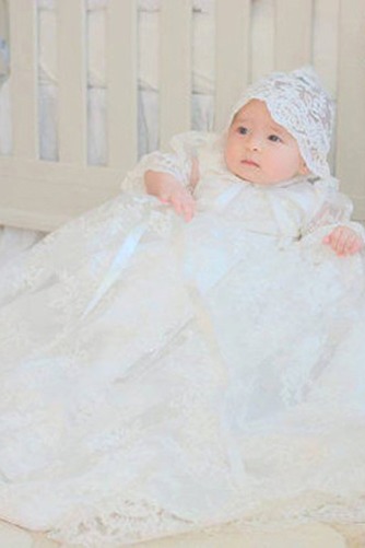 Spitze Puffärmel Prinzessin Formell Natürliche Taille Taufe Kleid - Seite 3