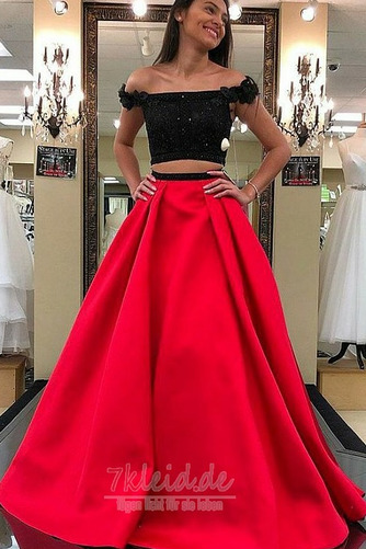 A-Linie Spitze moderne Lange Sanduhrförmig Satin Ballkleid - Seite 1