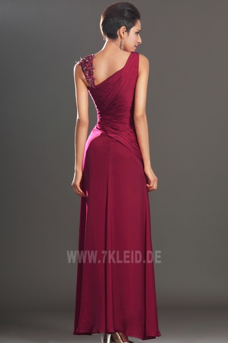 schlank Tiefe Taille Dunkelrot Split vorne Mitte Rücken Ballkleid - Seite 8