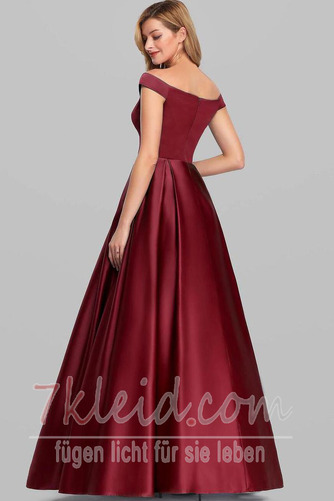 Abendkleid Satin Jahr 2023 Winter Drapierung Ärmellos Bodenlang - Seite 2