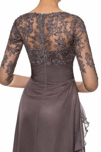 Elegant 3/4 Länge Ärmel A-Linie Spitze Reißverschluss Brautmutterkleid - Seite 5