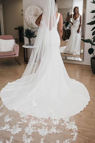 Lange Natürliche Taille Meerjungfrau Jahr 2019 Satin Brautkleid - Seite 4