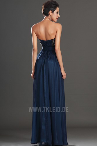 Dunkelblau Chiffon Halle Bodenlang Empire edel Abendkleid - Seite 6