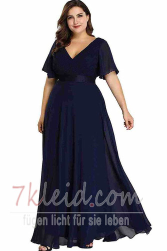 Abendkleid Winter Apfelförmig Jahr 2023 A-Linie Chiffon Elegant - Seite 3