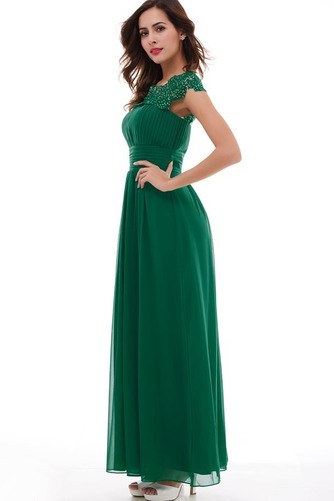 Gekappte Ärmel Herbst Elegant Kurze Ärmel Reißverschluss Abendkleid - Seite 3