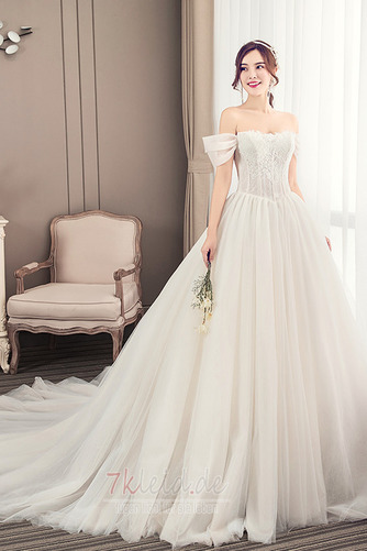 Kurze Ärmel Spitze Lange Reißverschluss Gekappte Ärmel Herbst Brautkleid - Seite 3