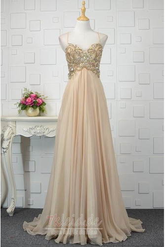 Ärmellos moderne Frühling Umgedrehtes Dreieck Chiffon Abendkleid - Seite 1