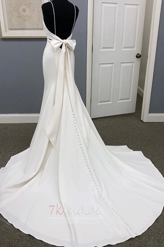 Brautkleid Satin Meerjungfrau Natürliche Taille Schlicht Gericht Schleppe - Seite 2