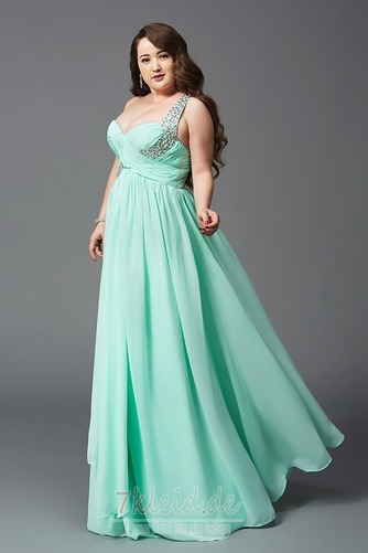 Natürliche Taille Ärmellos Elegant Chiffon A-Linie Abendkleid - Seite 6