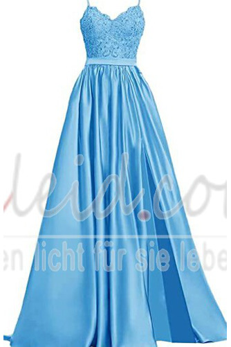 Abendkleid A-Linie Oberschenkel-Hoch Geschlitzt Satin bandage - Seite 3