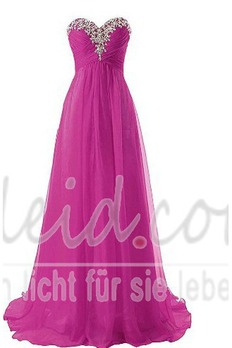 Abendkleid A-Linie Chiffon Mittelgröße Bördeln Bodenlang Rücken Schnürung - Seite 15