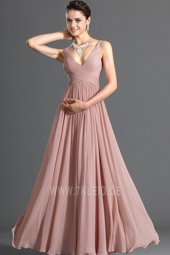 Elegant Drapierung Nelke Ärmellos Mittelgröße Chiffon Abendkleid - Seite 2