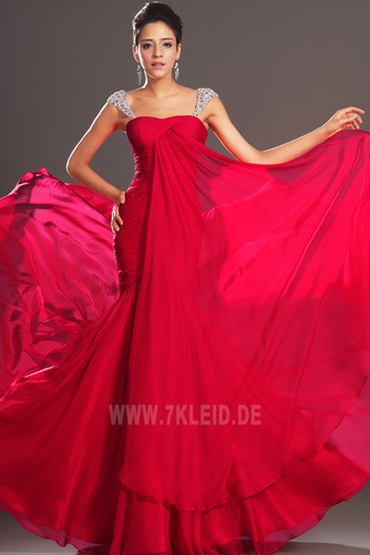 Glamouröse Kleine Größe Chiffon Falte Mieder Mit Tüll Abendkleid - Seite 1