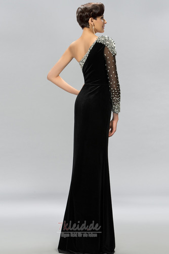 A-Linie Bodenlang Natürliche Taille Dünn Split vorne Sexy Ballkleid - Seite 3