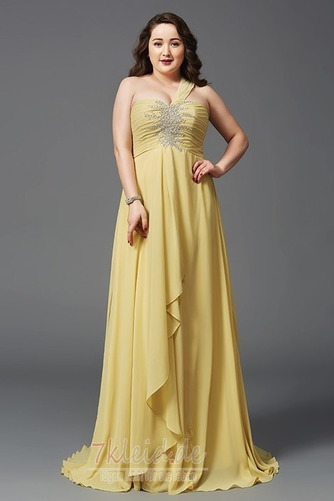 Ärmellos Elegant Natürliche Taille Chiffon Drapierung Abendkleid - Seite 3