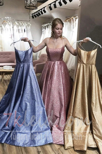 Pailletten-Kleid Natürliche Taille A-Linie Umgedrehtes Dreieck Ärmellos - Seite 4