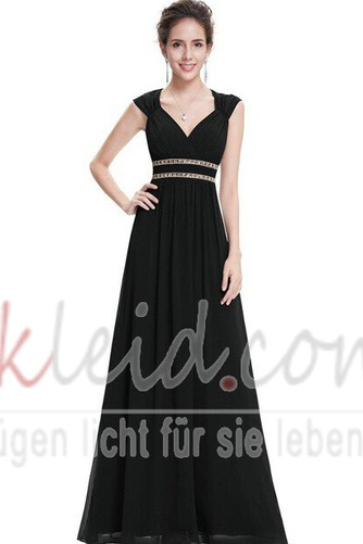 Abendkleid A-Linie Reißverschluss Ärmellos Chiffon Natürliche Taille - Seite 10