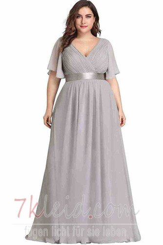 Abendkleid Winter Apfelförmig Jahr 2023 A-Linie Chiffon Elegant - Seite 5