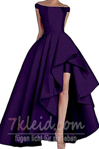 Ballkleid Schulterfrei Asymmetrisch Natürliche Taille Romantisch - Seite 5