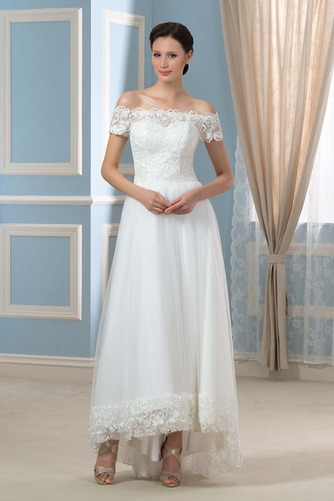 Spitzen-Overlay Rechteck Durchsichtige Ärmel Luxus Brautkleid - Seite 1