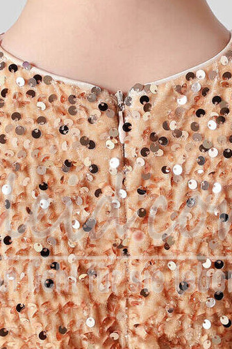 Blumenmädchenkleid Reißverschluss Organza Asymmetrisch Petite Typ Juwel - Seite 7