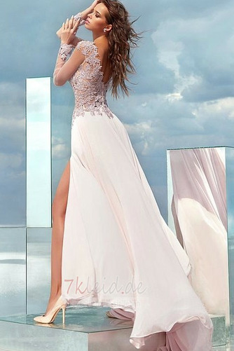 Chiffon V-Ausschnitt Tiefer V-Ausschnitt Reißverschluss Ballkleid - Seite 2